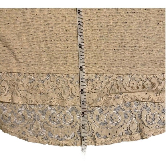 Everleigh Size S/P Shirt Top Short Sleeve Scoop Neck Cream Lace Detail Blouse - Picture 10 of 11